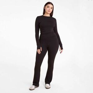 Nuuds Swiftstretch Fold Over Legging Sz S - Black